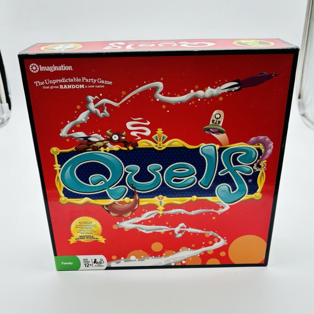 Quelf Board Game - The Unpredictable Party Game Complete Very Good Condition.